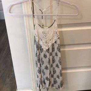 Black and white lace top